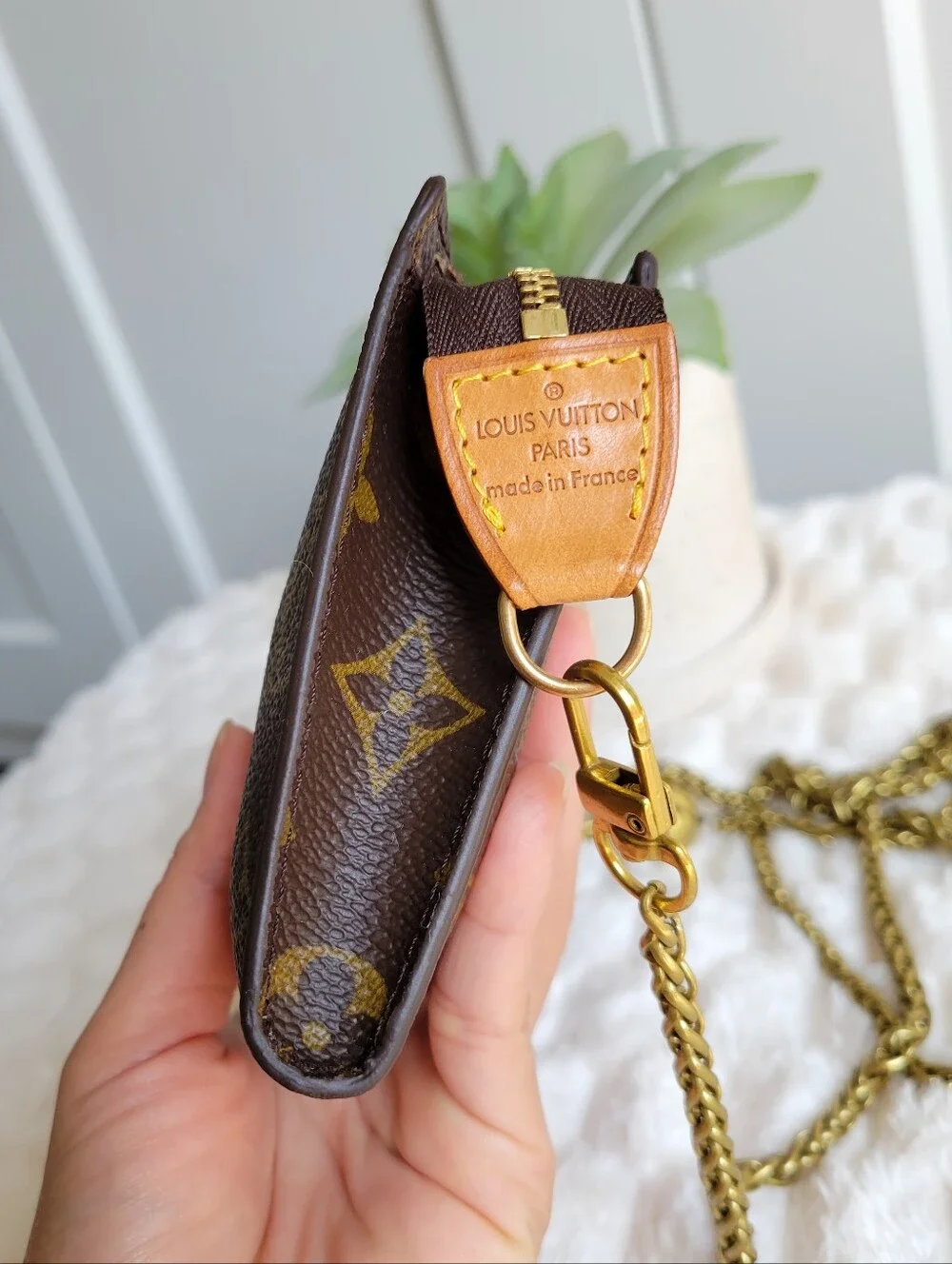 💕LOUIS VUITTON Chain Crossbody Shoulder Bag Monogram